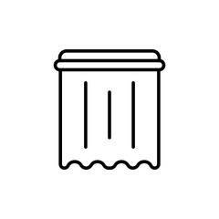 Curtain outline icons, minimalist vector illustration ,simple transparent graphic element .Isolated on white background