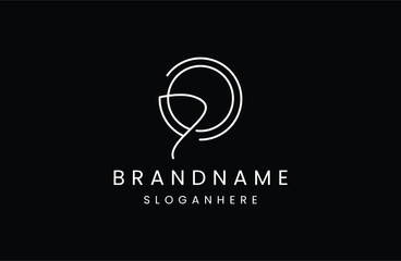 Q logo letter design on black background. Q logo letter concept. 