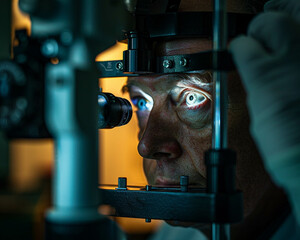 Ophthalmologist testing vision the quest for clarity and sight