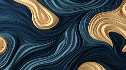 Fototapeten 3d abstract wave pattern in various shades © Lucas