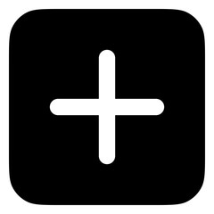Obraz premium Vector plus positive add mark icon. Black, white background. Perfect for app and web interfaces, infographics, presentations, marketing, etc.