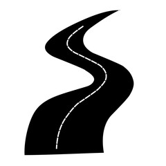 winding road icon