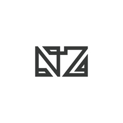NZ or ZN logo and icon design