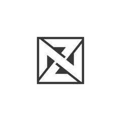 NZ or ZN logo and icon design