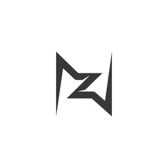 NZ or ZN logo and icon design