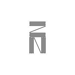 ZN, NZ, N AND Z Abstract initial monogram letter alphabet logo design