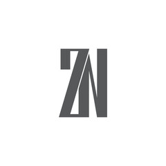 Alphabet letters Initials Monogram logo ZN, NZ, Z and N