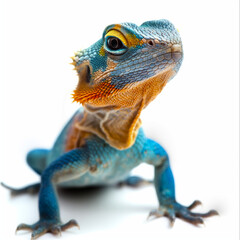 Fototapeta premium Agama lizard isolated on white