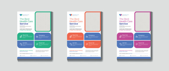 Creative Corporate healthcare service design book cover design template
