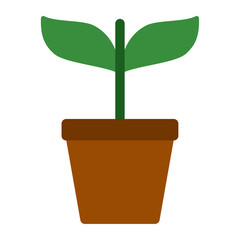 plant in a pot icon 