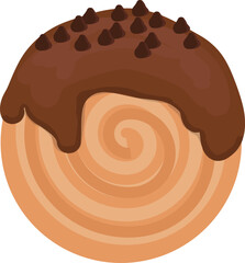 chocolate Cromboloni vector