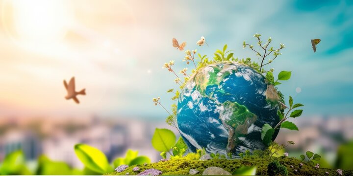 The climate action with visuals that depict efforts to mitigate climate change. Carbon neutral initiatives, these photos showcase the collective commitment to reducing our environmental footprint