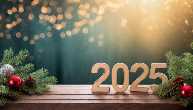 Happy New Year 2025 background, blank canvas for festive messages and designs