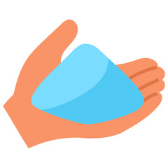 blue power in hand for holi festival