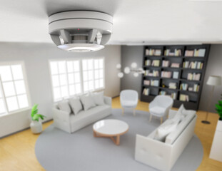 Smoke detector on ceiling