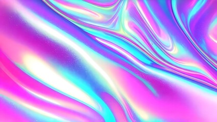 Holographic neon background ,Colorful psychedelic abstract. Pastel color waves for background