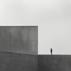 silhouette of a person on the wall
