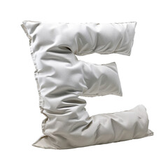 E made of pillow, PNG image, no background