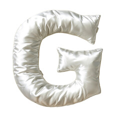 G made of pillow, PNG image, no background