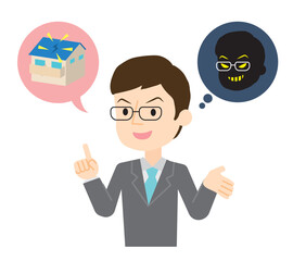 リフォーム詐欺業者のビジネスマン