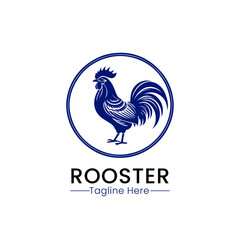Fototapeta na wymiar rooster line art modern simple minimal logo design vector icon illustration