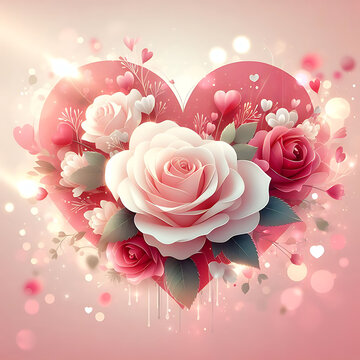 Heart shaped for Valentines day photo background