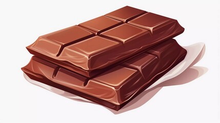 Chocolate bar in open wrapper vector illustration in flat style