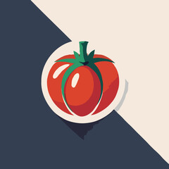 illustration of an tomato  - obrazy, fototapety, plakaty