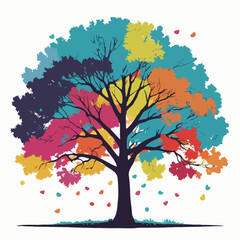 Obraz na płótnie Canvas autumn tree with colorful leaves