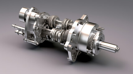 Steering Gear Box on a Clear Background,generative ai