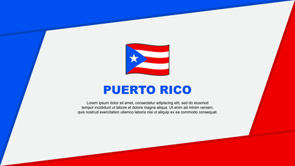Puerto Rico Flag Abstract Background Design Template. Puerto Rico Independence Day Banner Cartoon Vector Illustration. Puerto Rico Banner