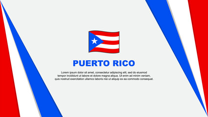 Puerto Rico Flag Abstract Background Design Template. Puerto Rico Independence Day Banner Cartoon Vector Illustration. Puerto Rico Flag