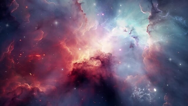 beautiful space background. a breathtaking astrophotography image of nebulaic. seamless looping overlay 4k virtual video animation background 