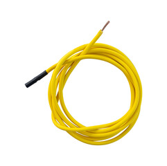 yellow cable isolated on white