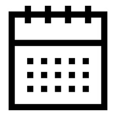 Calendar icon isolated on white background
