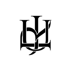 jru lettering initial monogram logo design