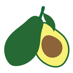 avocado fruit icon vector