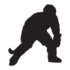 people playing hockey icon vector