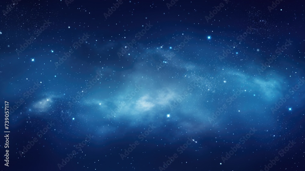 Canvas Prints blue space background with stars and clouds. generative ai.