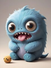 Obraz premium Mournful Munchkin Sad Monster