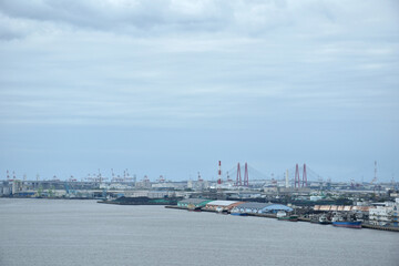 Naklejka premium 名港ポートビルから見た景色