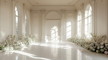 Elegance personified: the white arch, a timeless symbol of grace and celebration. Elevate your moments with this iconic touch of refined beauty.