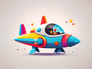 Beautiful, colorful spaceship, type 43