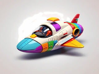 Beautiful, colorful spaceship, type 35