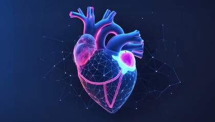  Heart of Technology - A digital heartbeat in the digital age - obrazy, fototapety, plakaty