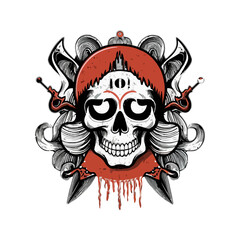 Fototapeta premium King head original vector illustration for t shirt