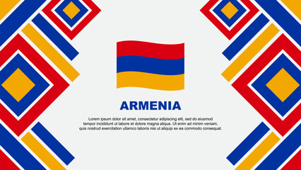 Armenia Flag Abstract Background Design Template. Armenia Independence Day Banner Wallpaper Vector Illustration. Armenia