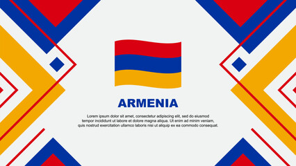 Armenia Flag Abstract Background Design Template. Armenia Independence Day Banner Wallpaper Vector Illustration. Armenia Illustration