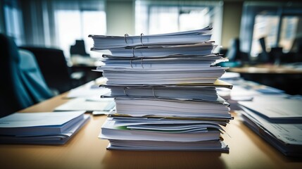 Image of a large stack of paperwork secured with binder clips.
