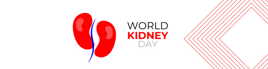 Illustration Of World Kidney Day Poster, cover Or Banner Background. Kidney care logo design. Urology vector design. World kidney day logotype. The national kidney month. vector illustration